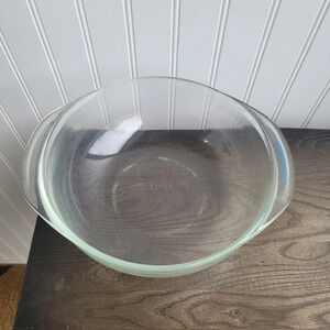 Vintage Pyrex #024 Clear Advantage Glass Round Quart 8.5" Casserole Baking Bowl